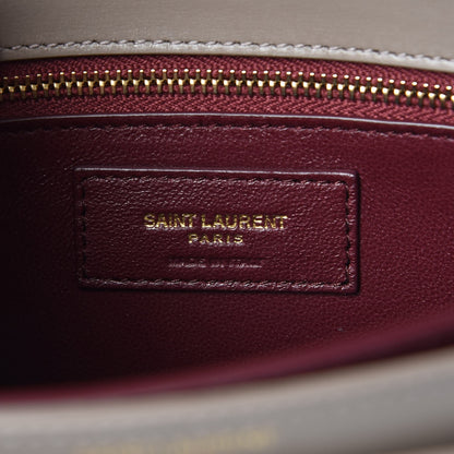 Saint Laurent Calfskin Monogram Cassandra Clasp Bag Mink Rouge Legion 8 of 11