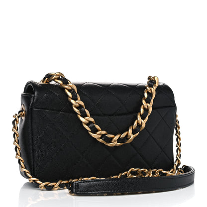 Chanel Caviar Quilted Small Fashion Therapy Flap Bag Black 2 of 4