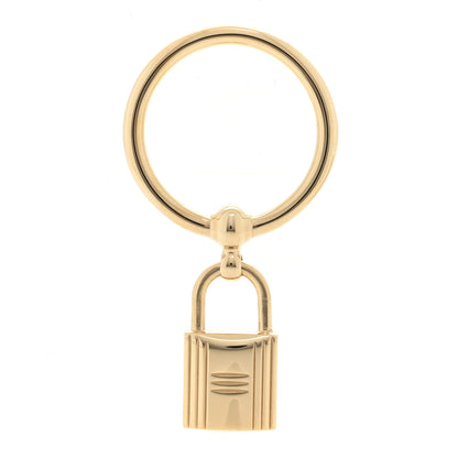 Hermes Permabrass Loop Charms Cadenas Scarf Ring Gold 1 of 3