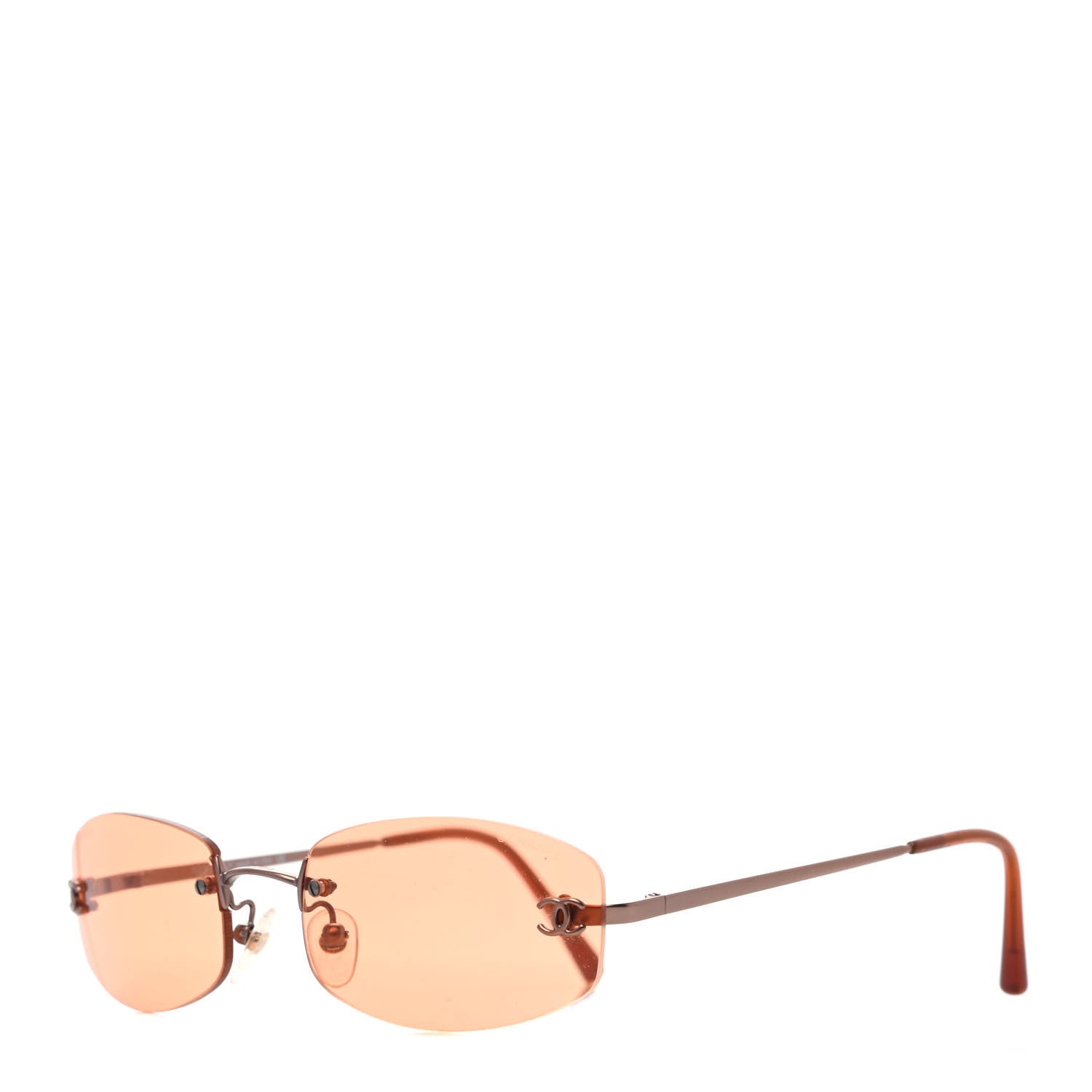 Chanel Metal Frameless Sunglasses 4002 Brown 1 of 7