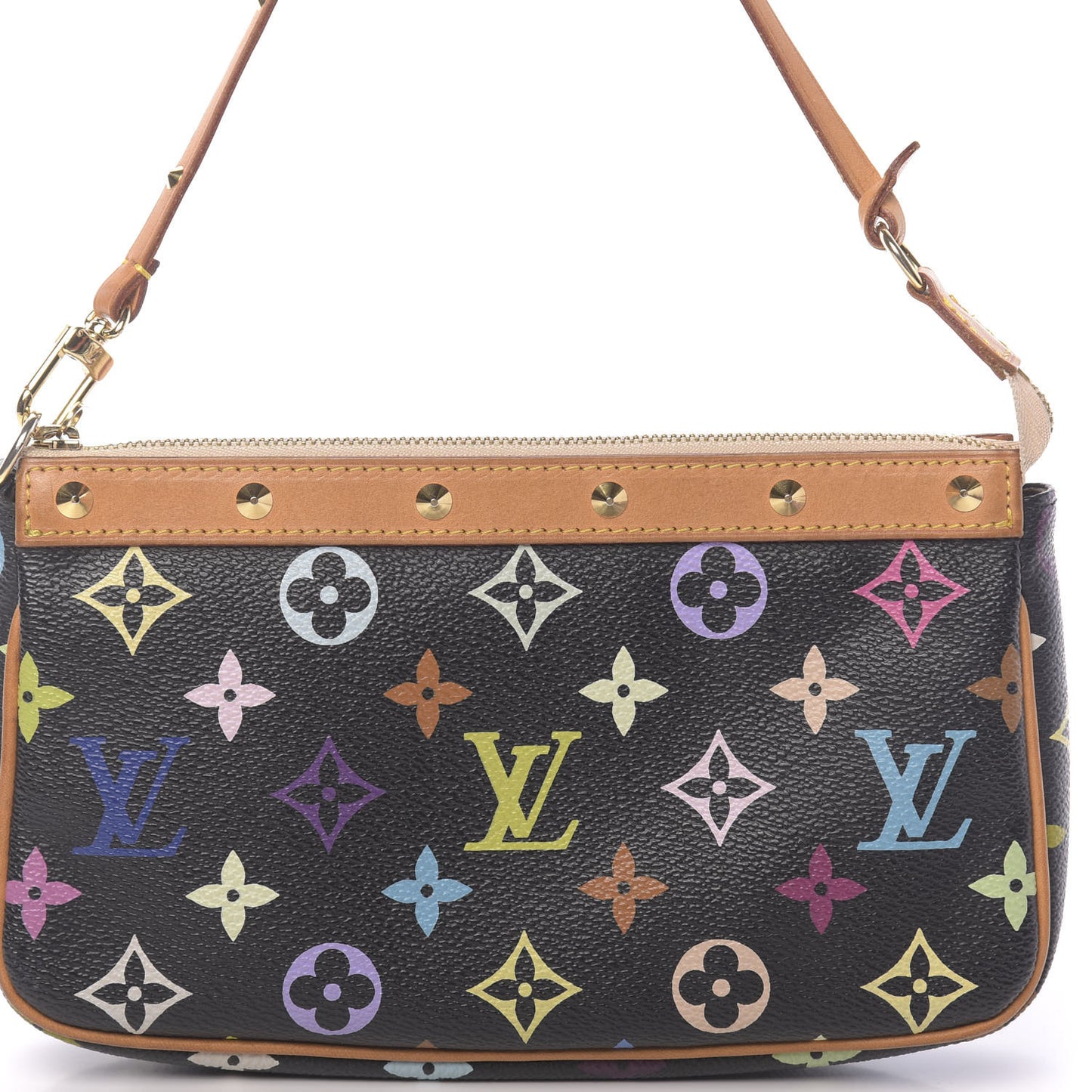 Monogram Multicolor Pochette Accessories Black