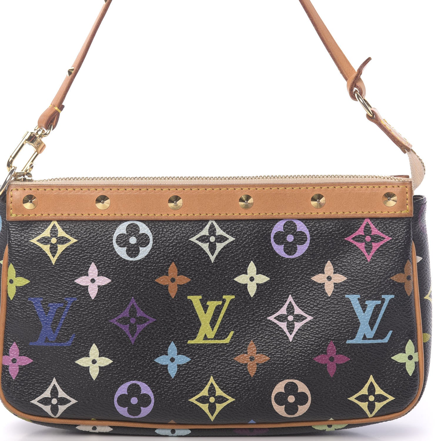 Louis Vuitton Monogram Multicolor Pochette Accessories Black 11 of 11