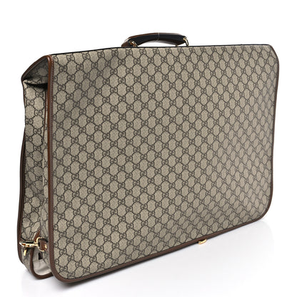 Gucci GG Supreme Monogram Azalea Calfskin Retro Interlocking G Garment Bag Beige Ebony Brown Sugar 2 of 9