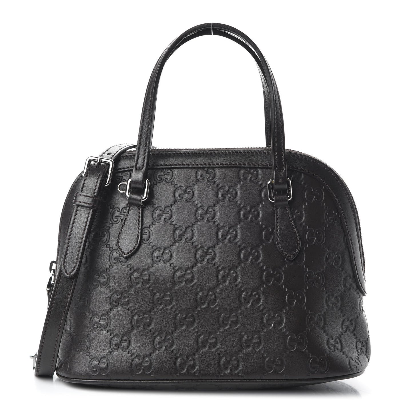 Guccissima Mini Dome Bag Dark Brown