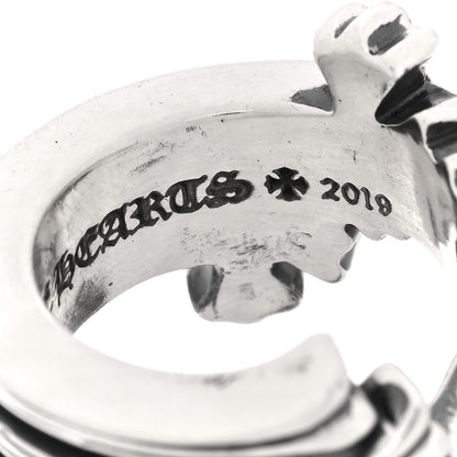 Chrome Hearts Sterling Silver Triple Cross Curve Ring 51 5.75 10 of 10