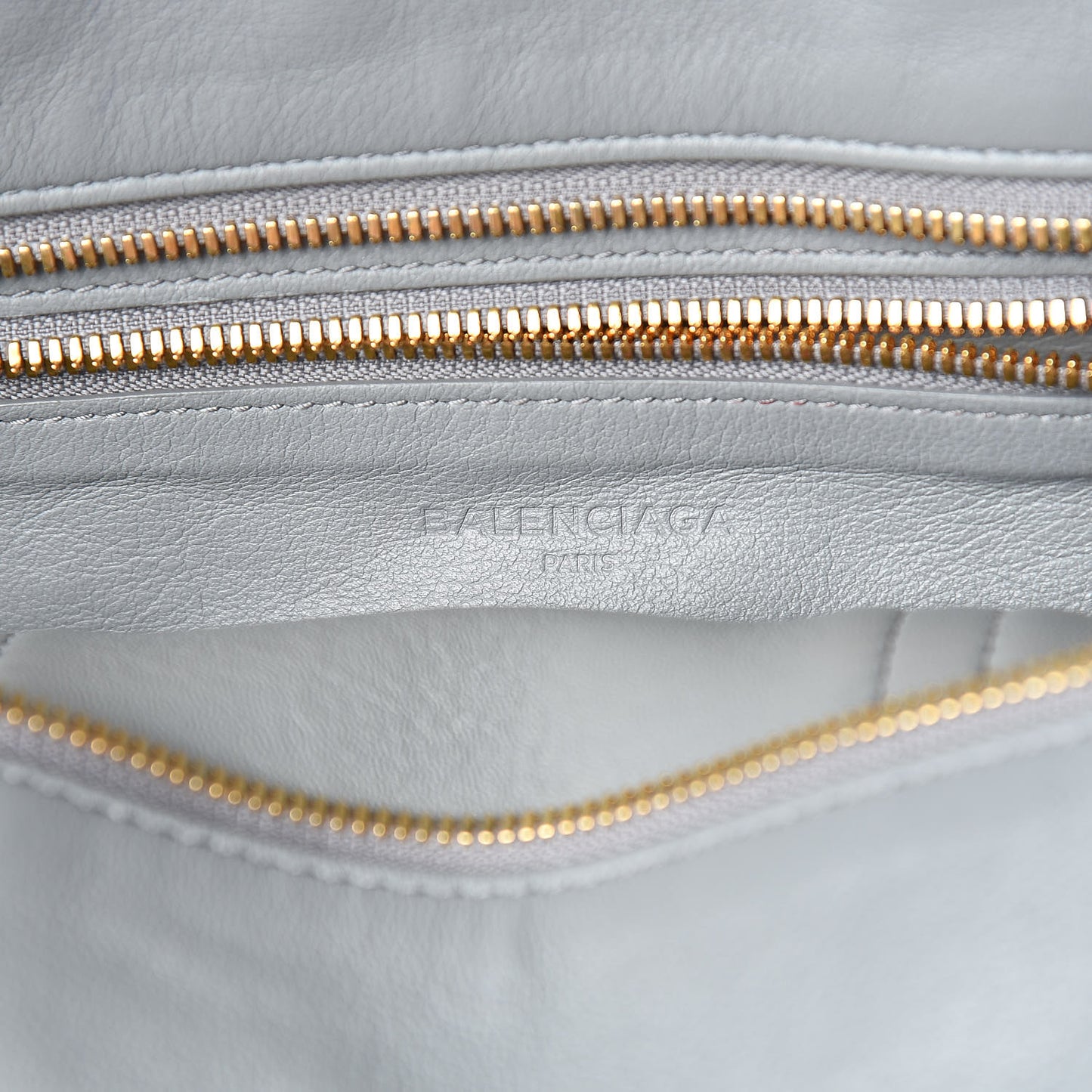 Calfskin Large Laundry Cabas Tote Gris Pyrite
