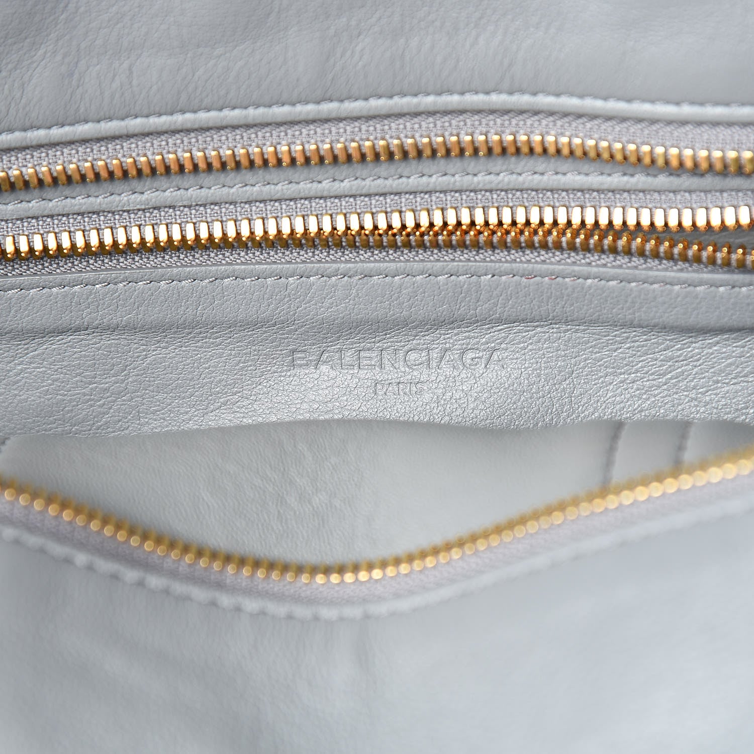 Balenciaga Calfskin Large Laundry Cabas Tote Gris Pyrite 8 of 14