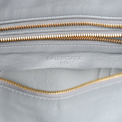 Balenciaga Calfskin Large Laundry Cabas Tote Gris Pyrite 8 of 14