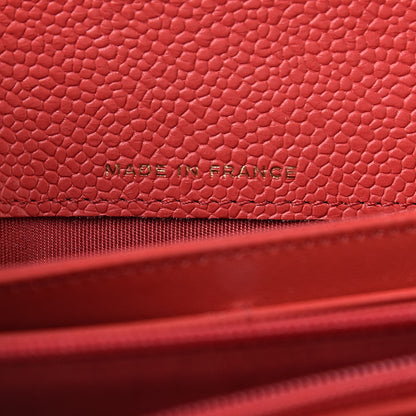 Chanel Caviar Quilted Large Boy Gusset Flap Wallet Red 7 of 9
