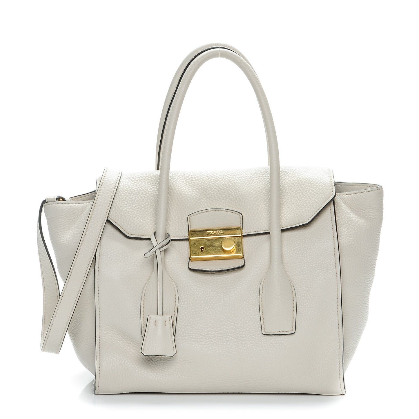 Vitello Daino Twin Pocket Tote Talco