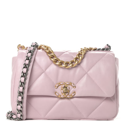 Chanel Lambskin Quilted Medium Chanel 19 Flap Light Pink 1 of 11