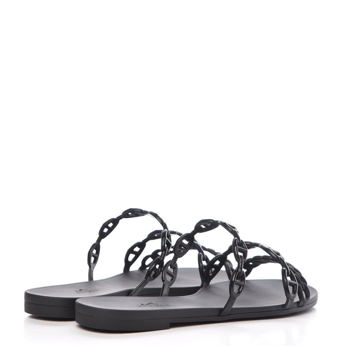 Rubber Chaine d'Ancre Rivage Sandals 37 Black