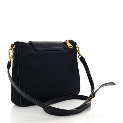 Prada Tessuto Nylon Saffiano Crossbody Bag Bleu 3 of 11