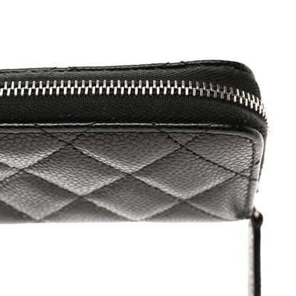 Chanel Caviar Quilted Zip Coin Purse Black 8 of 10