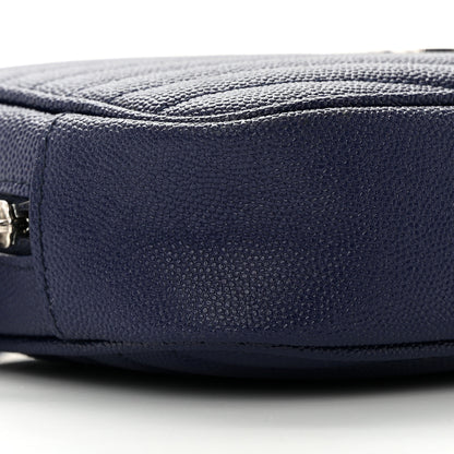 Saint Laurent Grain De Poudre Matelasse Monogram Mini Lou Camera Bag Azure Blue 9 of 10