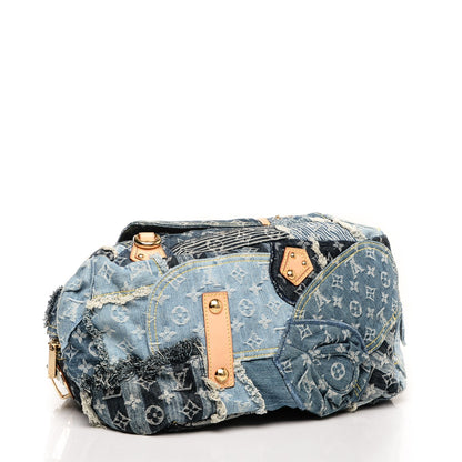 Louis Vuitton Denim Patchwork Bowly Blue 4 of 6