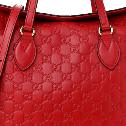 Gucci Guccissima Linea A Foldover Tote Red 8 of 12