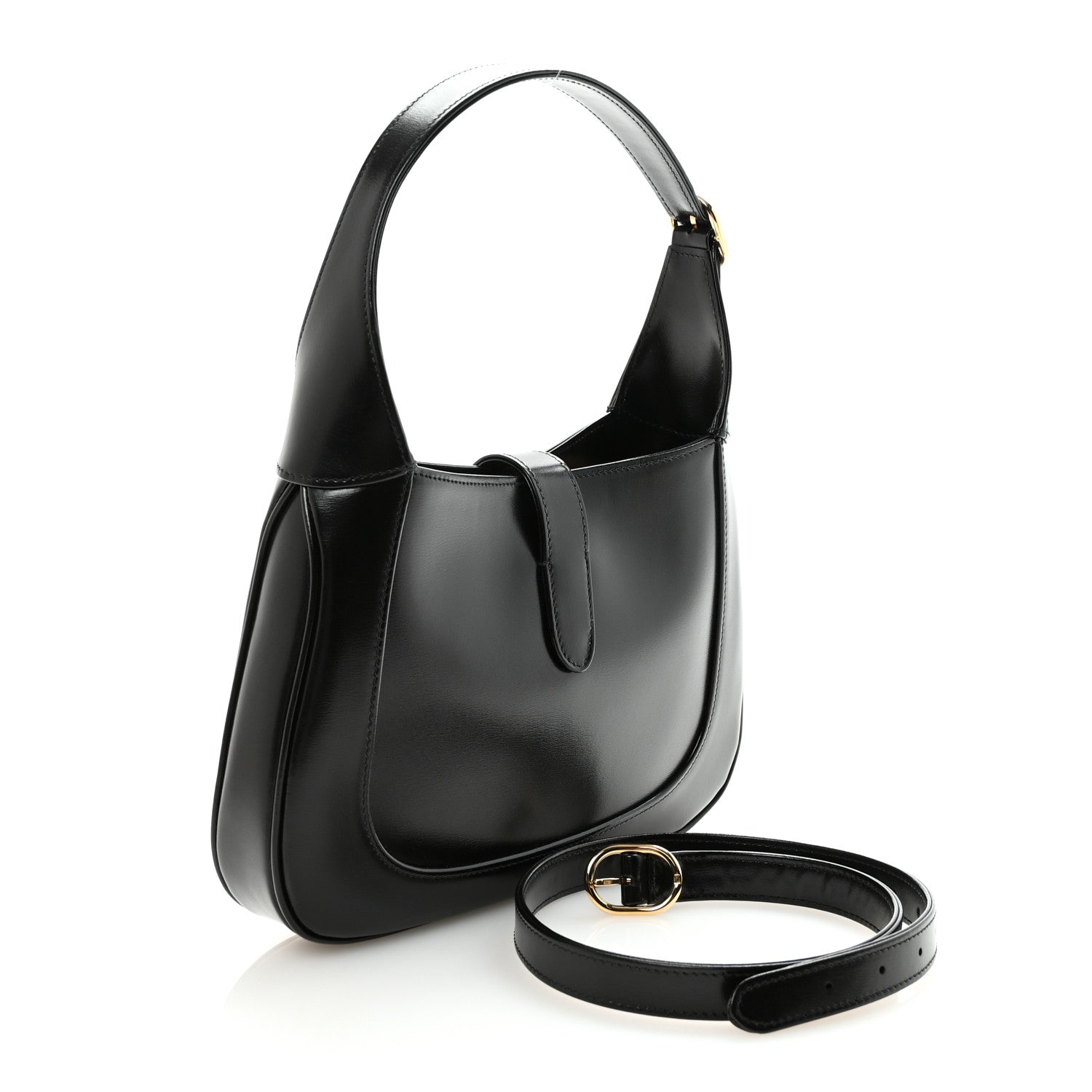 Gucci Boarded Dyana Lux Calfskin Small Jackie 1961 Hobo Black 3 of 9