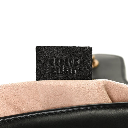 Gucci Calfskin Matelasse Medium GG Marmont Shoulder Bag Black 7 of 11