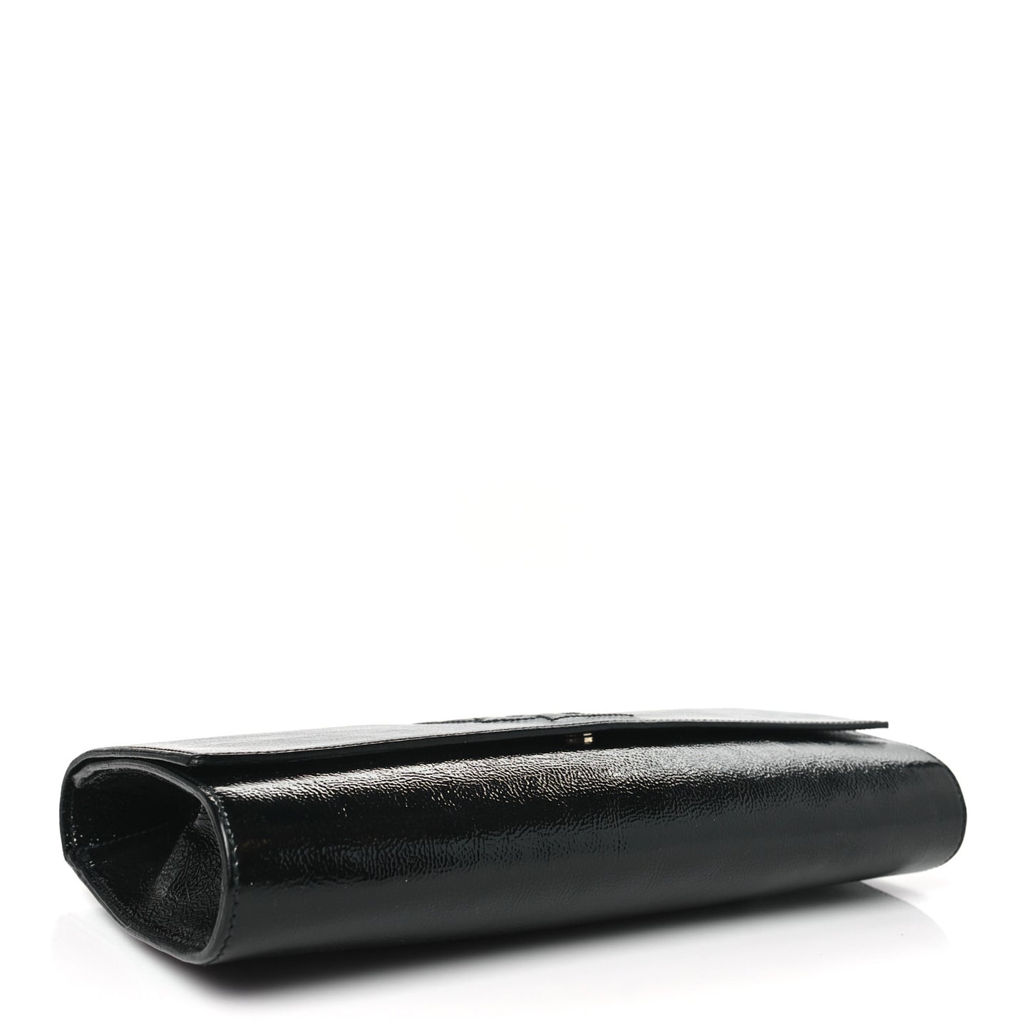 Textured Patent Monogram Large Belle De Jour Clutch Black