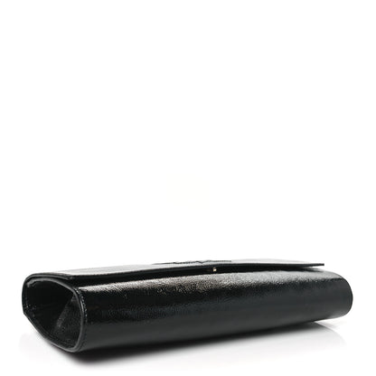 Saint Laurent Textured Patent Monogram Large Belle De Jour Clutch Black 4 of 9