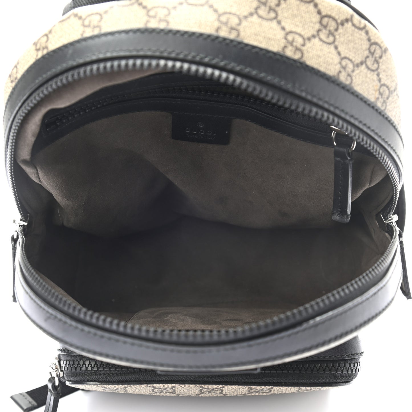 GG Supreme Monogram Small Eden Day Backpack Black