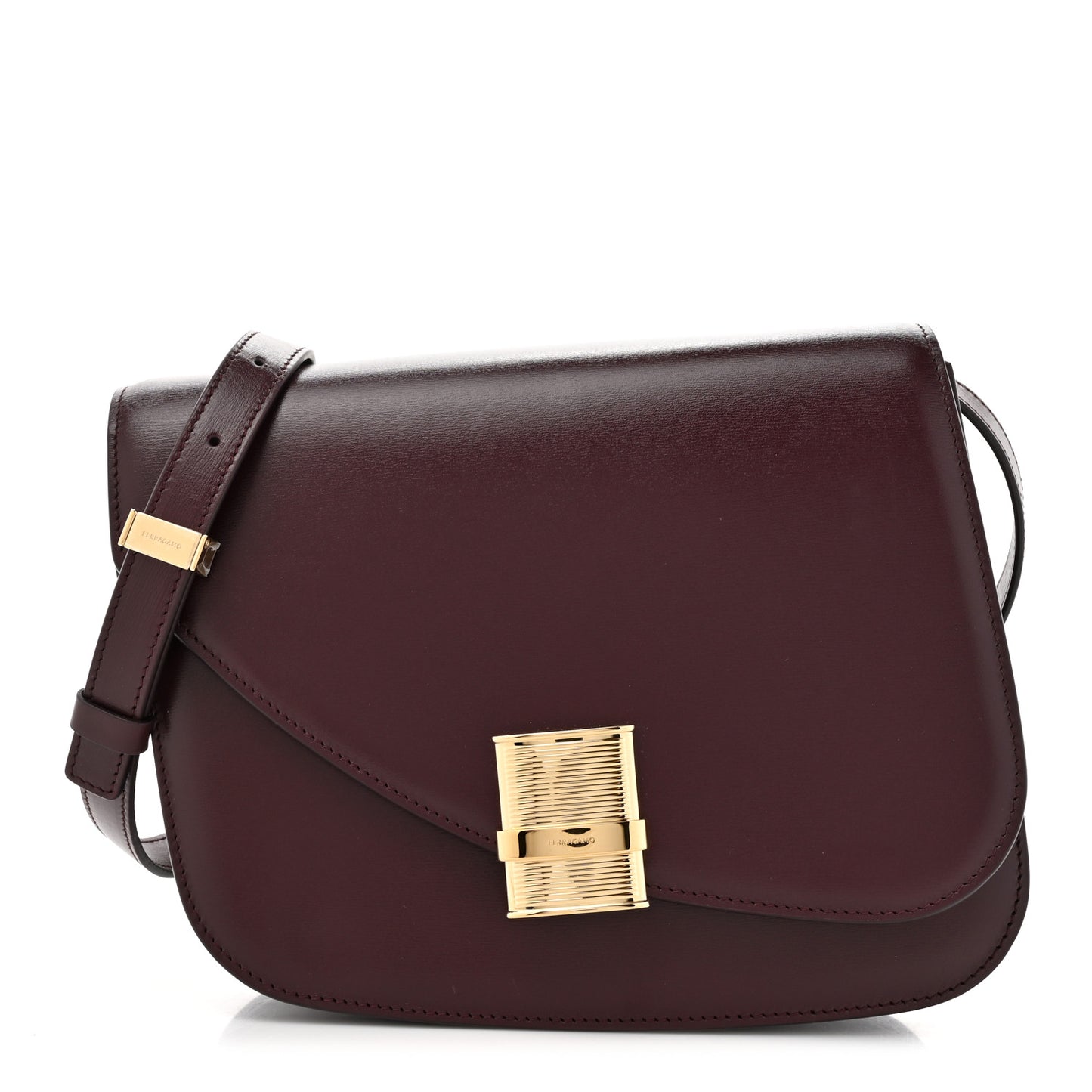 Dappled Calfskin Small Fiamma Crossbody Bag Dark Barlo