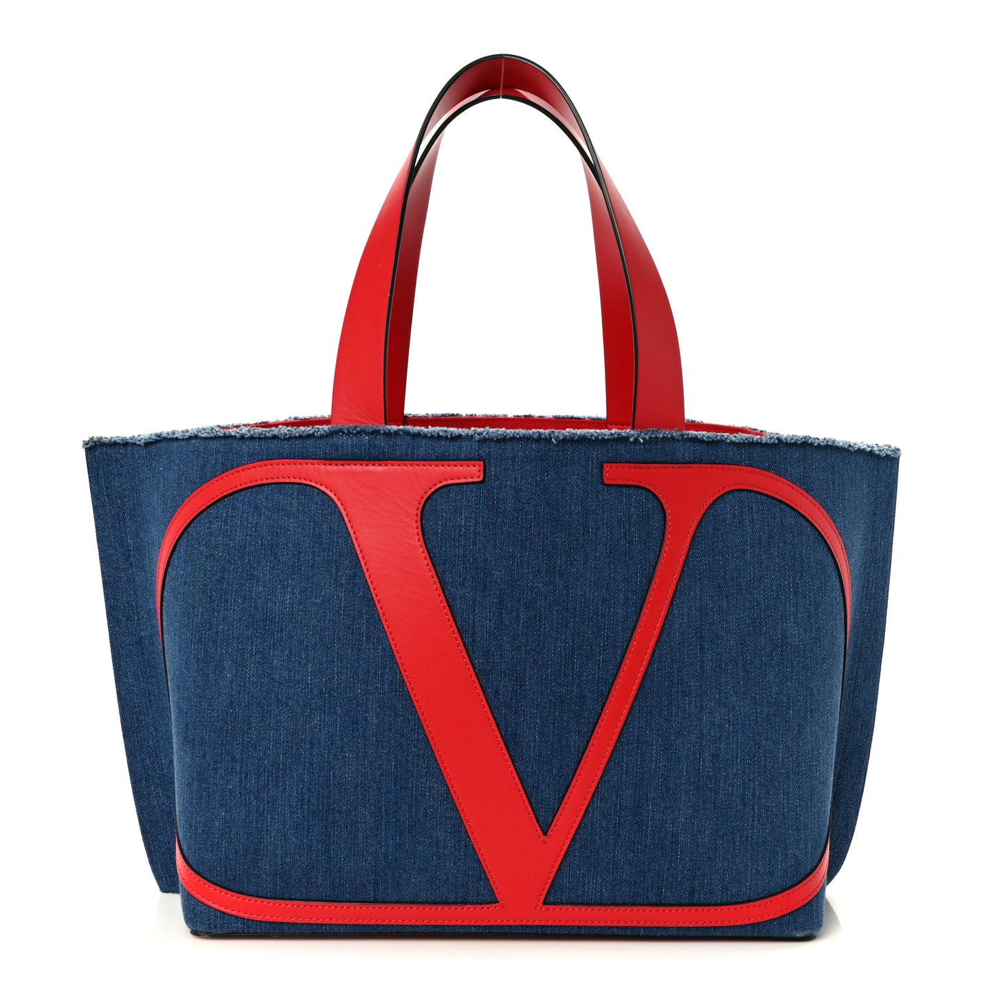 Denim Small Escape Tote Blue Red