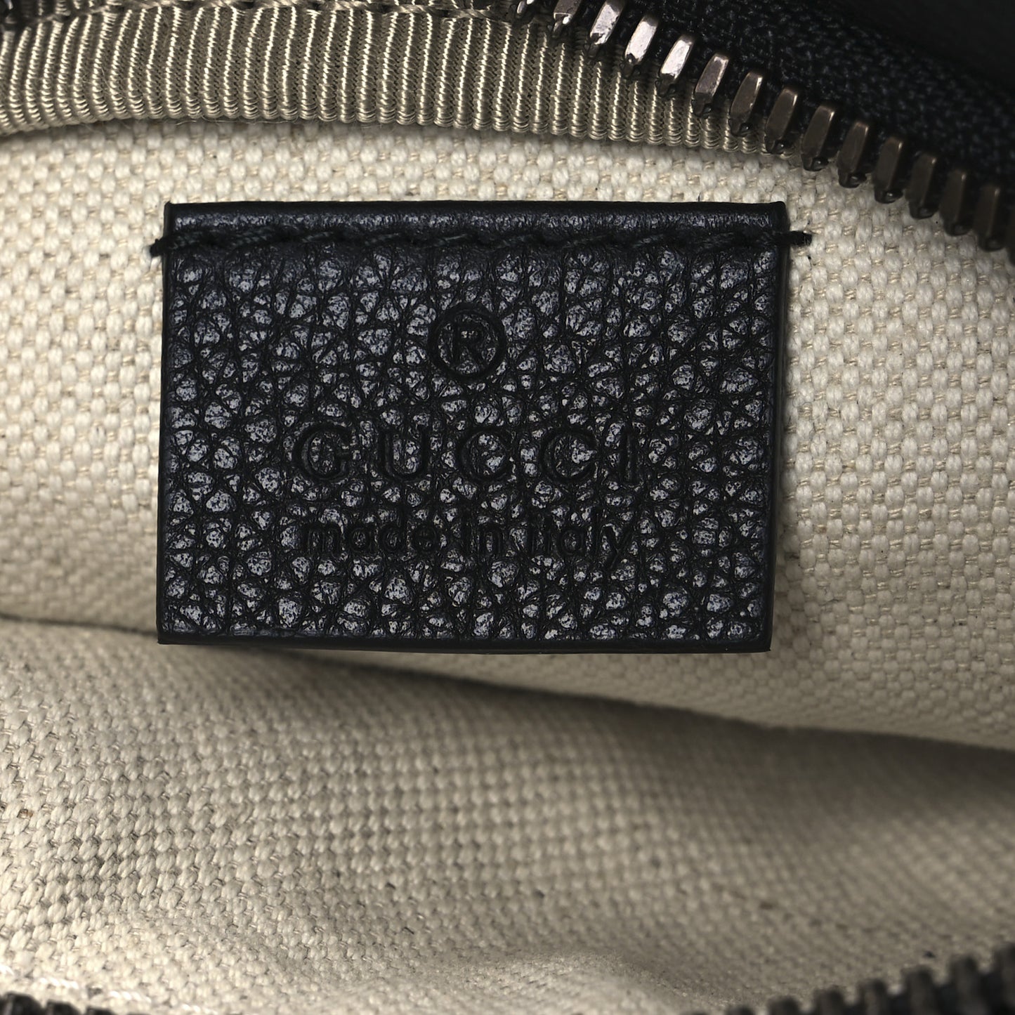 Grained Calfskin Small Logo Belt Bag Black