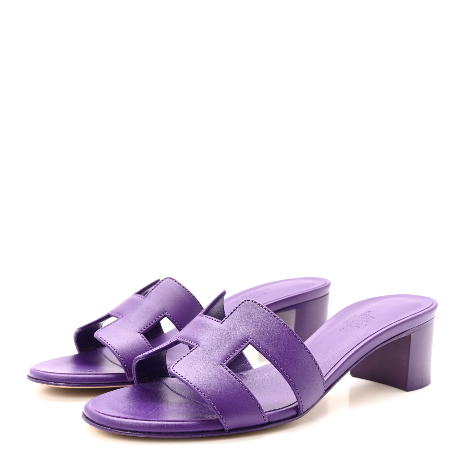 Hermes Calfskin Oasis Sandals 36 Violet Majorette 4 of 10