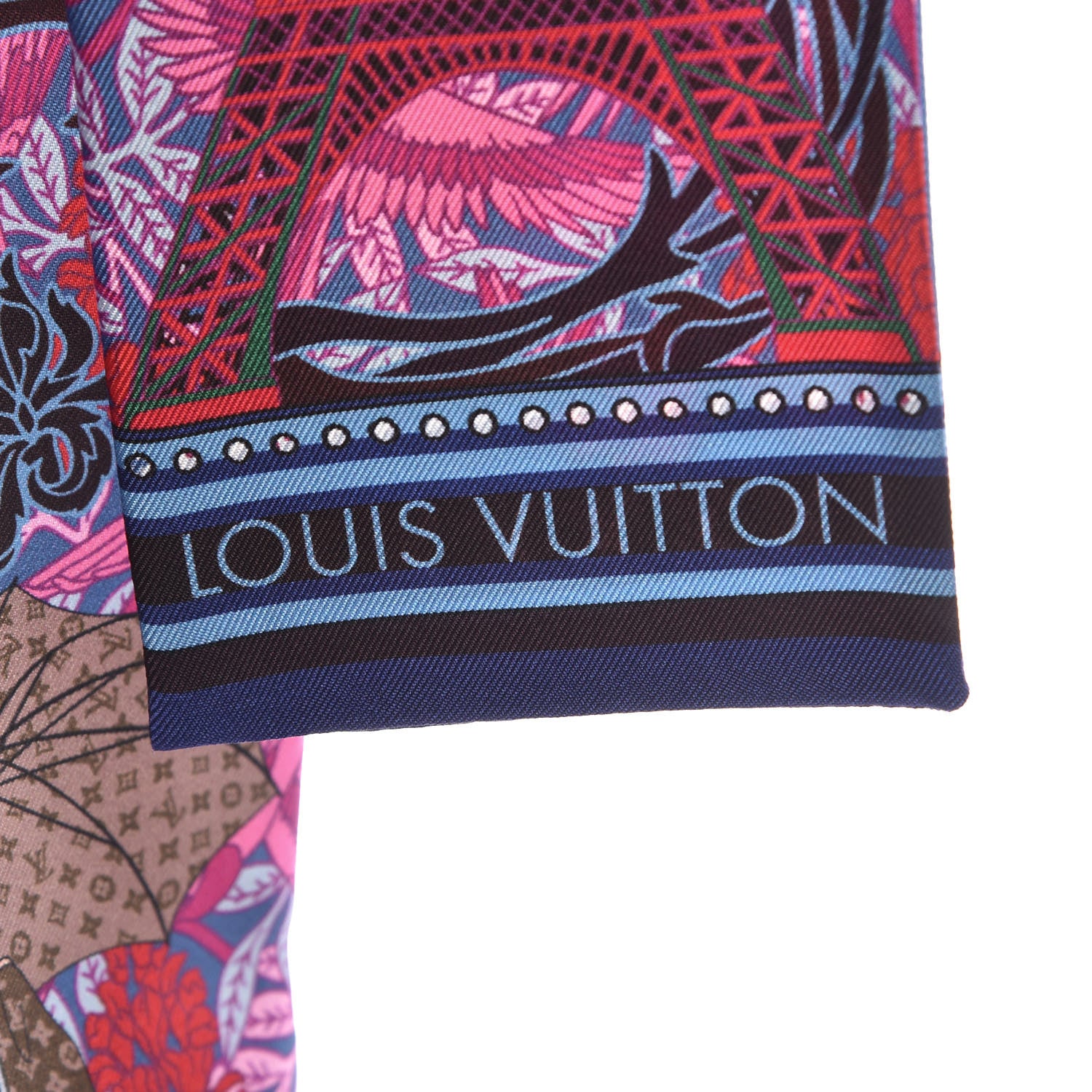 Louis Vuitton Silk Louis A Paris Bandeau Fuchsia 3 of 5