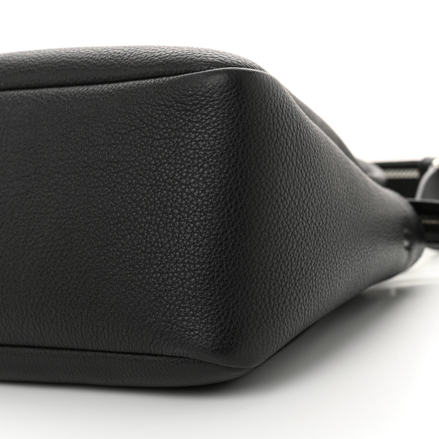 Prada Vitello Daino Soft Medium Zippered Top Handle Bag Black 9 of 13