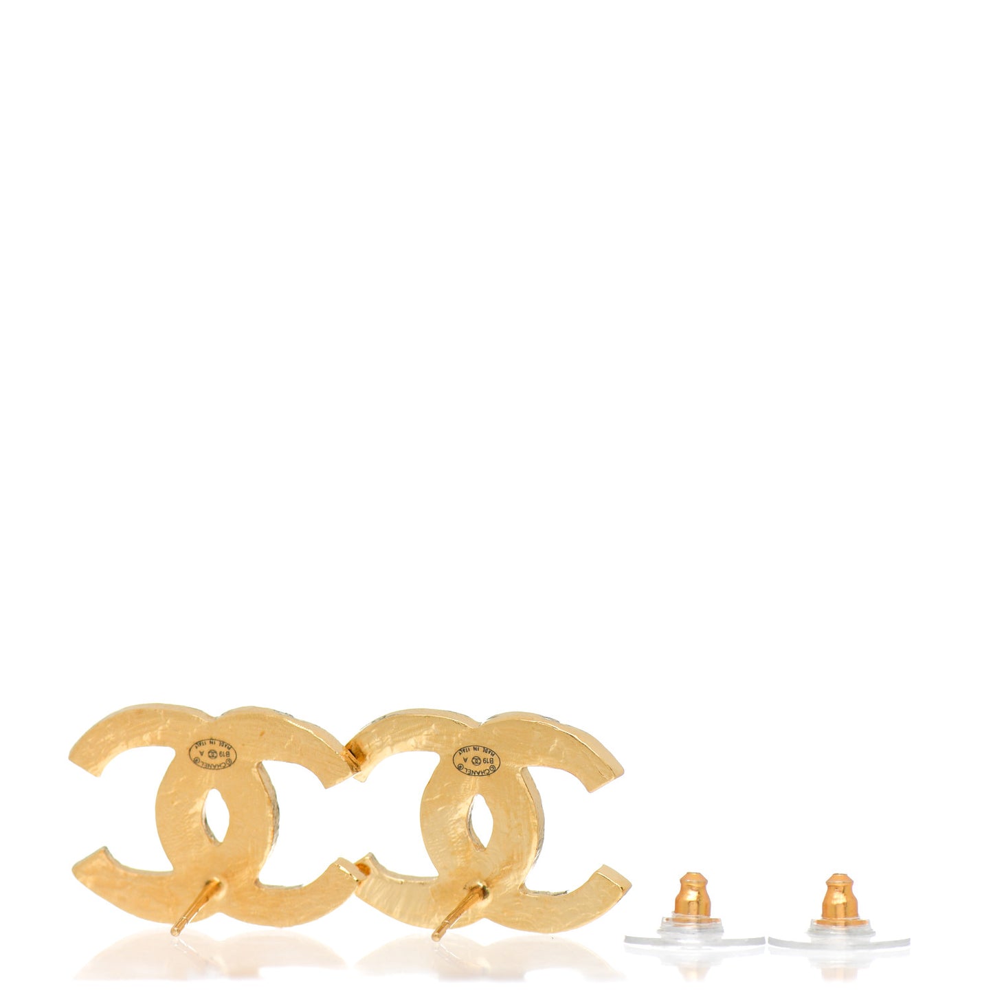 Resin Along The Nile CC Earrings Gold Black