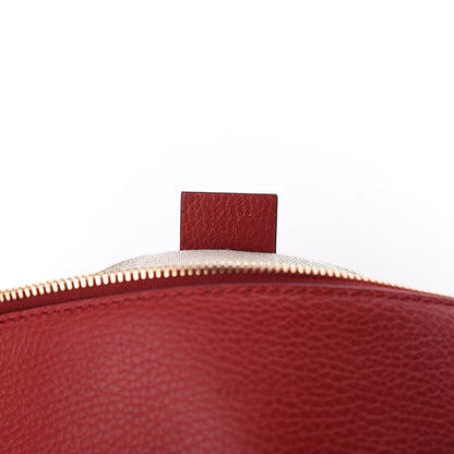 Gucci Calfskin Large Bamboo Clutch Red 9 of 11