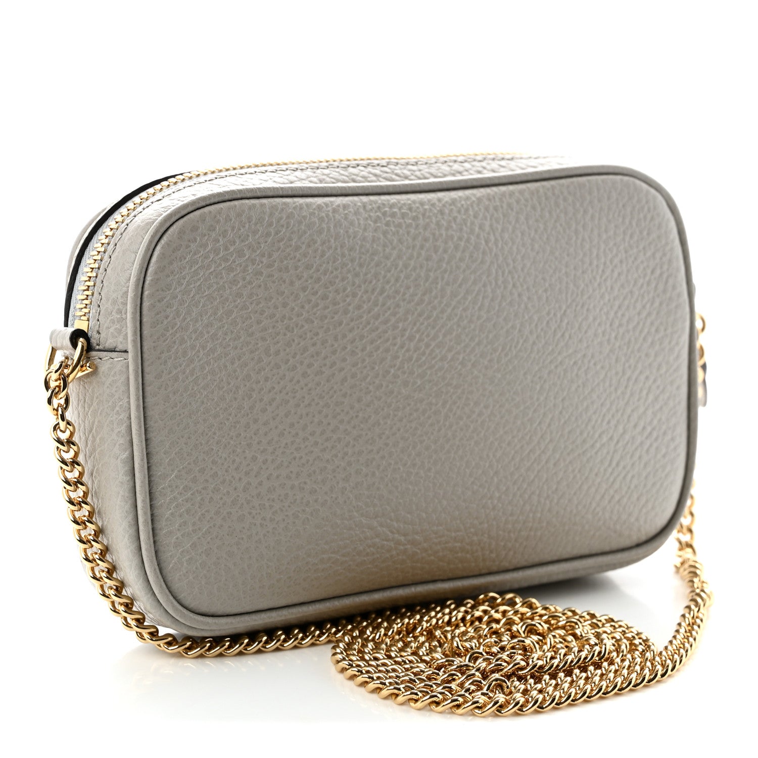 Gucci Dollar Calfskin Super Mini GG Marmont Chain Shoulder Bag Deep Grey 3 of 10