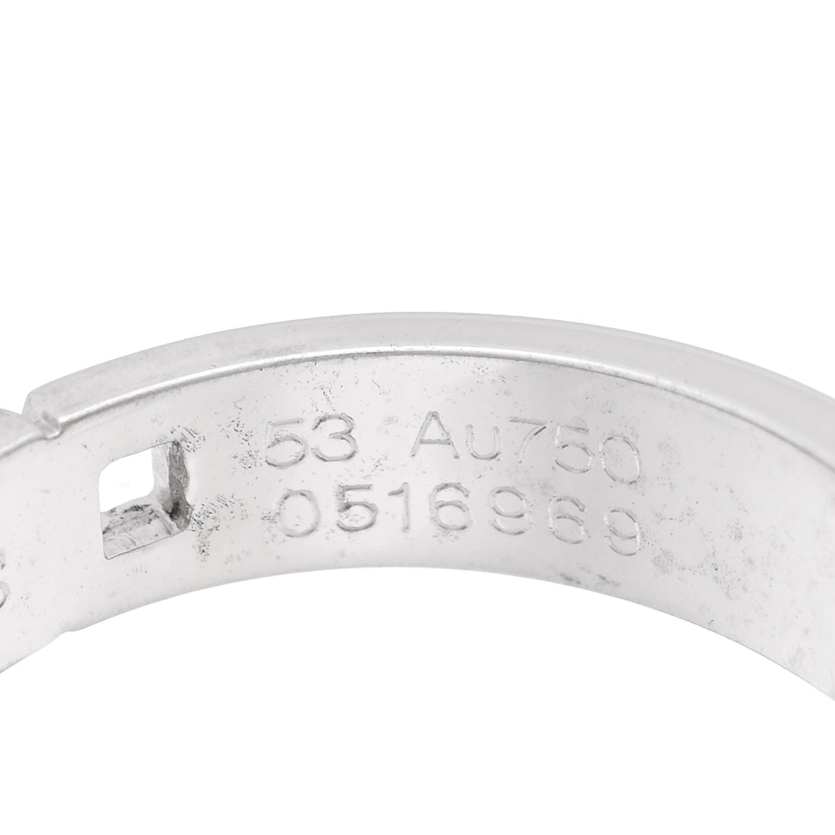 18K White Gold Diamond H Ring 53 6.5