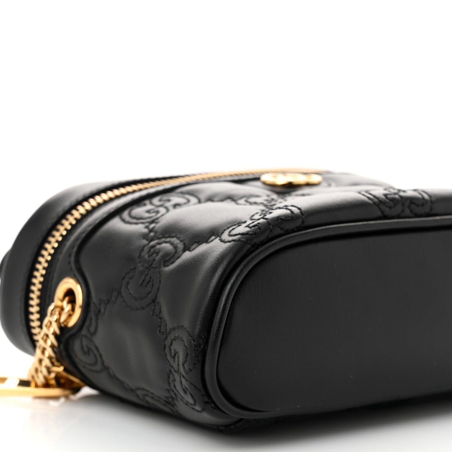 Gucci Calfskin GG Matelasse Mini Top Handle Bag Black 9 of 10