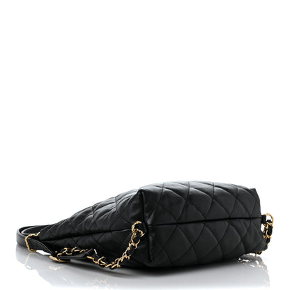 Chanel Lambskin Quilted Maxi Hobo Black 4 of 9