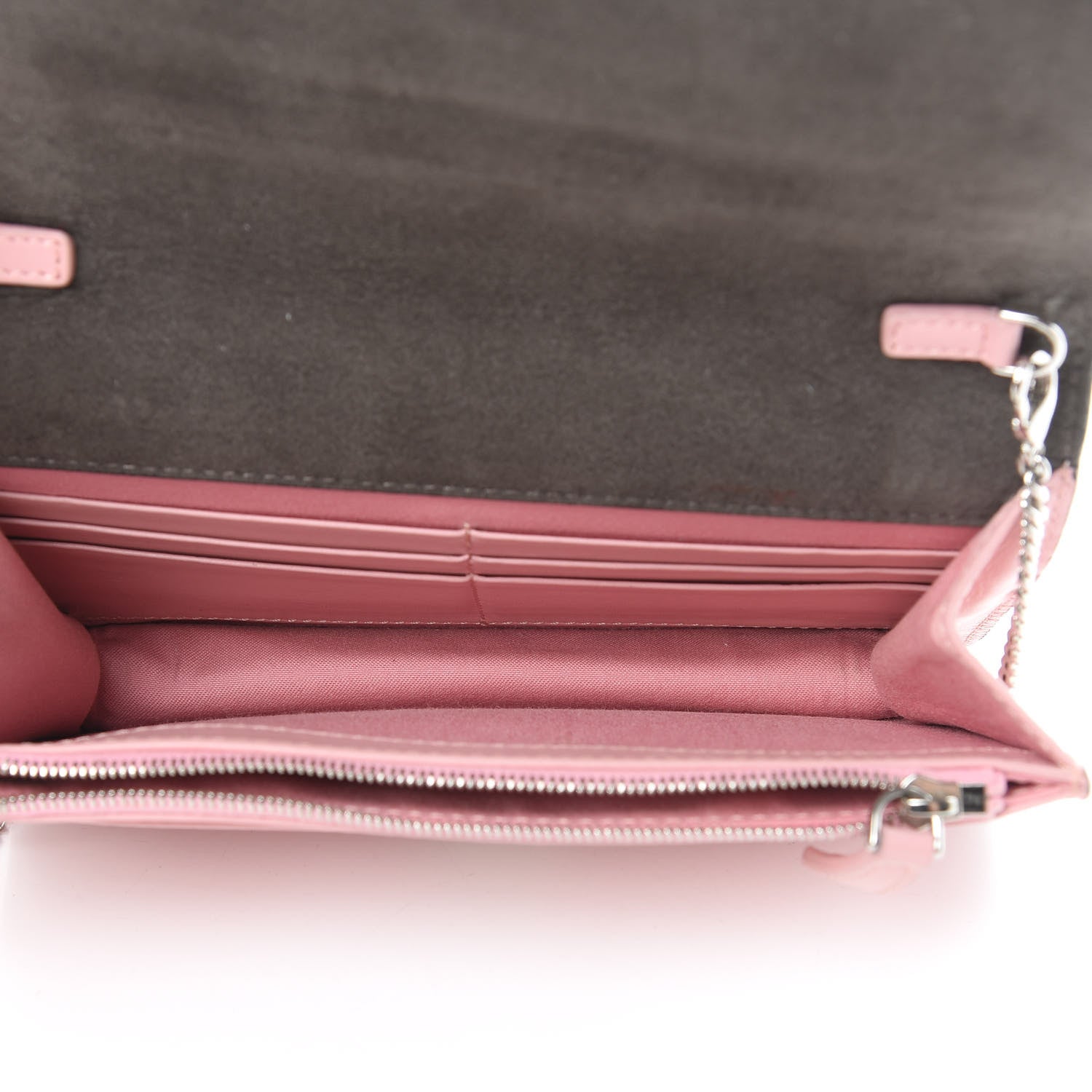Fendi Vitello Elite Century Hypnoteyes Studded Tube Wallet On Chain Bubblegum Multicolor 5 of 14