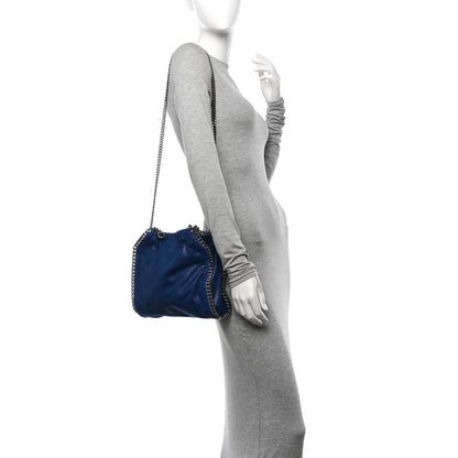 Stella McCartney Shaggy Deer Mini Falabella Fold Over Tote Blue 2 of 9