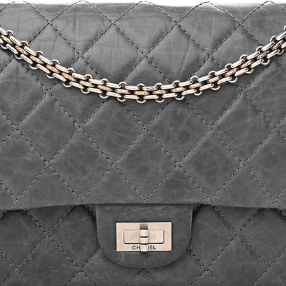 Chanel Aged Calfskin Quilted 50th Anniversary 2.55 Reissue Flap 226 Grey 9 of 15