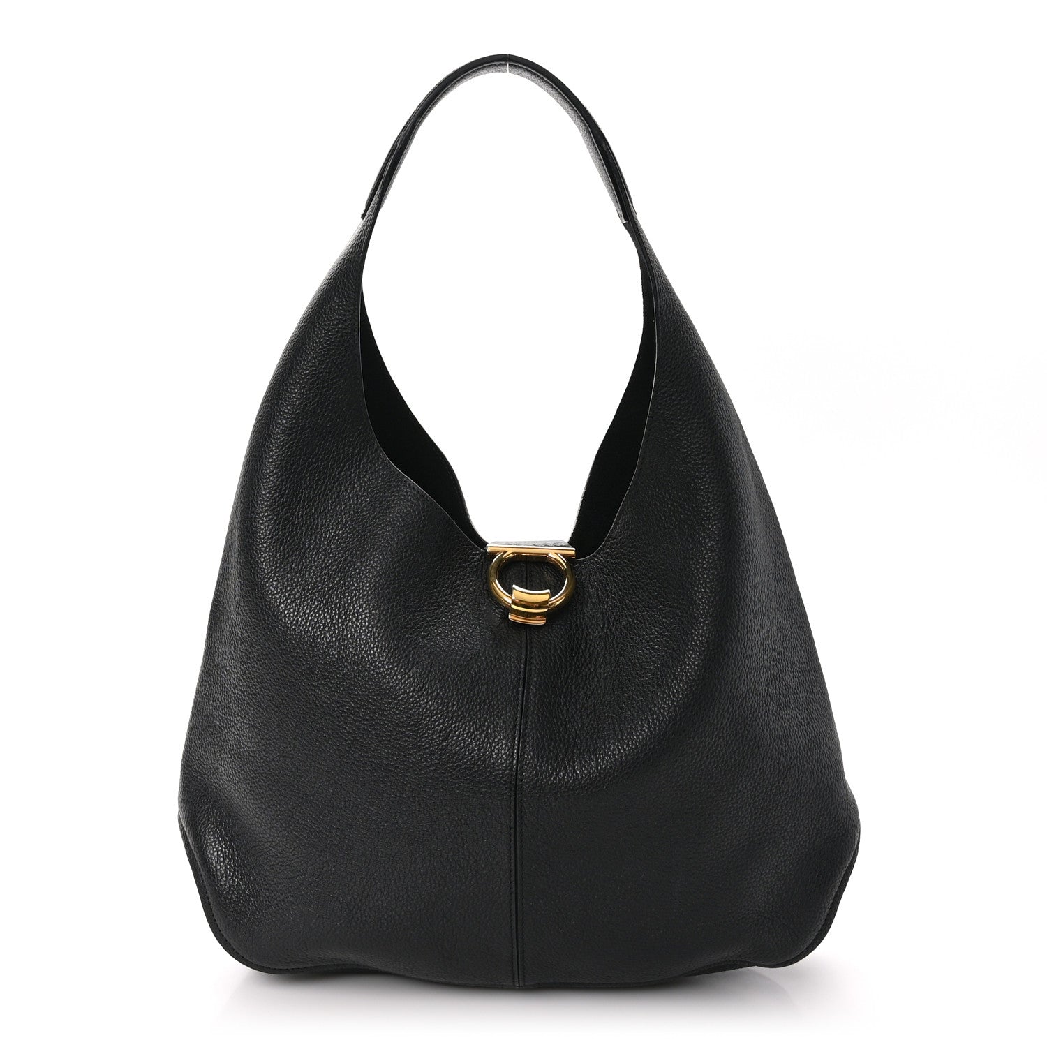 Salvatore Ferragamo Calfskin Margot Hobo Black 1 of 11