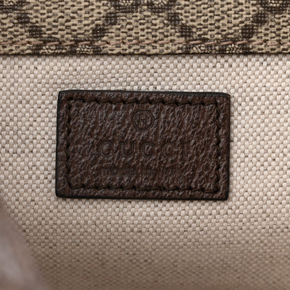 Gucci GG Supreme Monogram Web Small Neo Vintage Double Flap Messenger Bag Beige New Acero 6 of 11