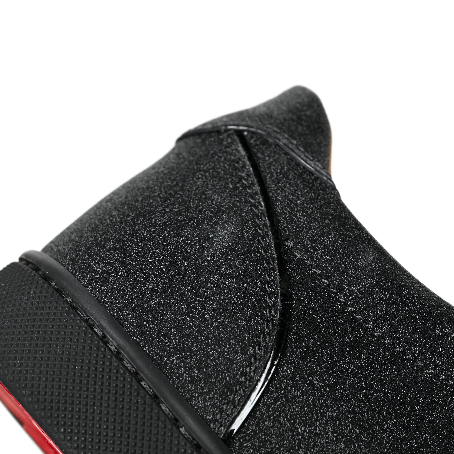 Christian Louboutin Glitter Calfskin Vieira Flat Sneakers 37.5 Black 8 of 8