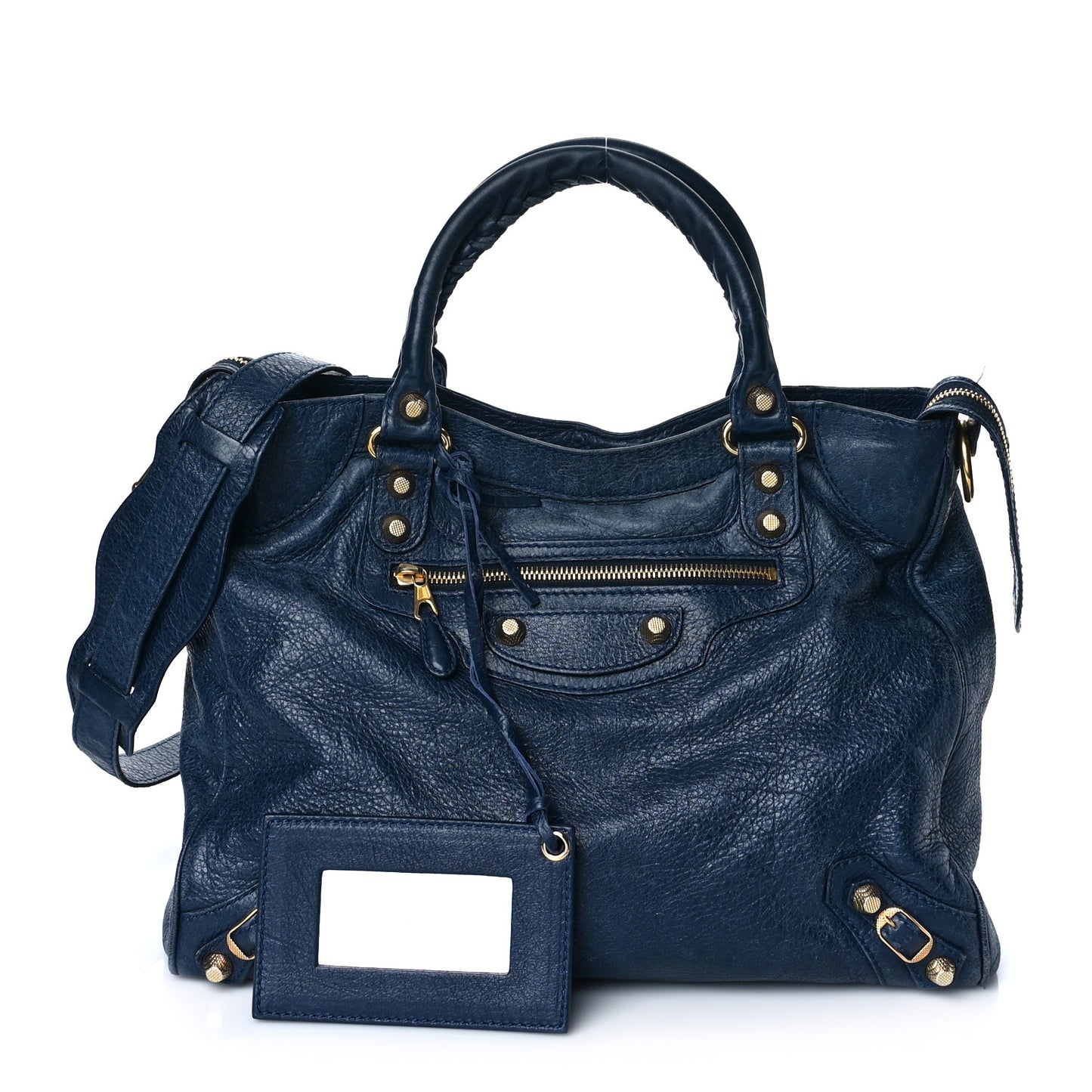 Agneau Giant 12 Gold Hardware Velo Bleu Obscur
