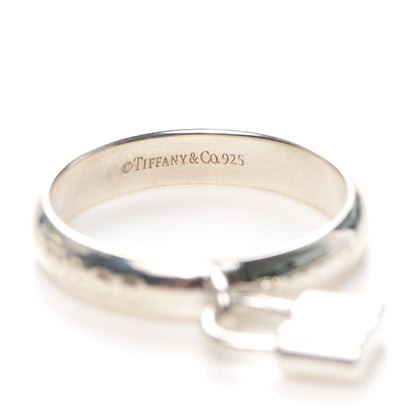 Tiffany Sterling Silver 1837 Lock Charm Ring 56 7.5 4 of 4