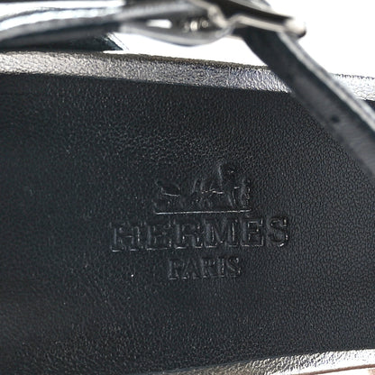 Hermes Metallic Goatskin Glam 105 Sandals 39 Gris Argente 6 of 8