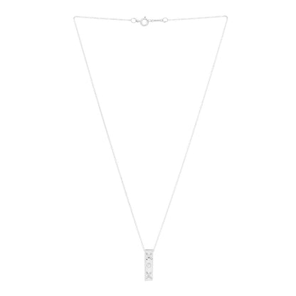 Tiffany Sterling Silver Diamond Paloma Picasso Love and Kisses Bar Pendant Necklace 2 of 5