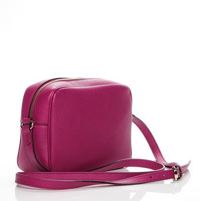 Gucci Pebbled Calfskin Small Soho Disco Bag Bright Bougainvillea 3 of 6