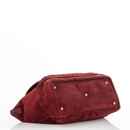 Gucci Suede Medium 1973 Top Handle Satchel Red 4 of 7
